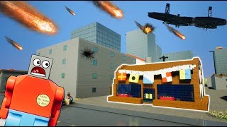 LEGO METEOR SHOWER DESTROYS CITY! - Brick Rigs Gameplay Challenge & Creations - UFO Invasion