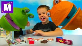 Зубы и жвачки беззубые игрушки на палочке Puppet on a stick