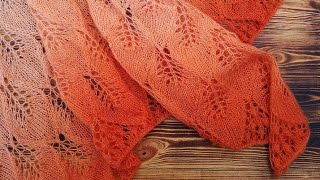 ШАЛЬ ЗАМЕРЗШИЕ ЛИСТЬЯ МАСТЕР КЛАСС / ЗАКЛЮЧИТЕЛЬНАЯ ЧАСТЬ