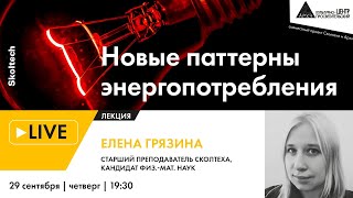 Лекция Елены Грязиной "Новые паттерны энергопотребления" в рамках проекта "Сколтех в Архэ"