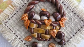 Лепка из соленого теста: Корзинка с грибочками. Мастер класс для взрослых и детей.