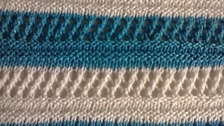 Как вязать узор "сеточка" спицами. How to Knit pattern "mesh" spokes.
