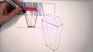 Rendering glass with markers