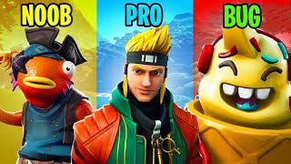 NOOB vs PRO vs BUG - Fortnite Battle Royale