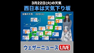 【夜の1分天気】あす3月22日(火)の天気 #Shorts