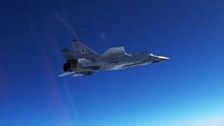 Учение экипажей истребителей МиГ-31БМ по перехвату условного самолета нарушителя