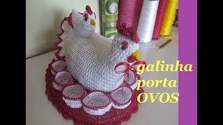 GALINHA PORTA OVOS EM CROCHÊ