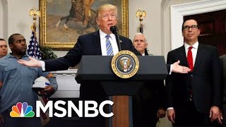 President Donald Trump Seems To Have Trouble Remembering To Sign Things | All In | MSNBC