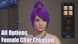 Monster Hunter World  - Female Character Creation (All Options Detailed)