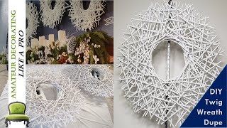 DIY Pier1 $49 Twigs Wreath for $7 Using Dollar Tree  Straws / Festive Friday Holiday Collab DIY #3