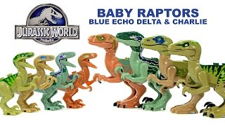 Jurassic World Baby Raptors Echo Blue Delta & Charlie Unofficial LEGO KnockOff Set