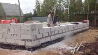 Строим дом из газобетона. День 2,3. Все по уму.