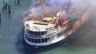 Historic Boat Catches Fire at Detroit Marina