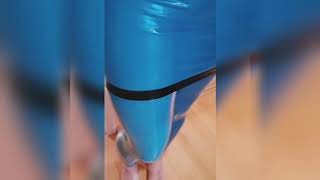 New turquoise latex dress to match my leggings