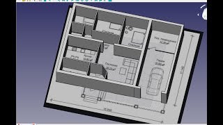 FreeCad Коробка этажа по плану