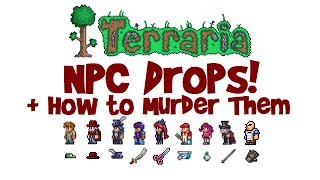 Terraria ALL NPC Drops, Items & Weapons! (Killing NPCs Guide, Voodoo Doll etc.)