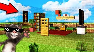 Я ПОСТРОИЛ НЕВИДИМЫЙ ДОМ ГОВОРЯЩЕГО ТОМА В Майнкрафт троллинг нуба Minecraft Мультик для детей