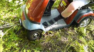Лес, ямы, лебёдка. Ч.4. Скутеры для инвалидов. Mobility scooter.Wood pit winch, P.4.