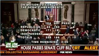 U.S. House of Representatives Passes "Fiscal Cliff" Deal by Wide Margin, 257-167