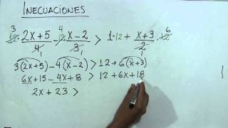 Cómo resolver Inecuaciones lineales - How to solve linear Inequations