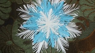 МК - пушистая новогодняя снежинка //// Master Class fluffy Christmas snowflake