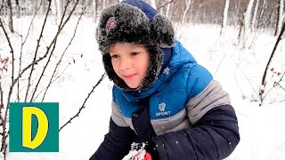 ПЕРВЫЙ СНЕГ! С первым праздником зимы! Видео для детей! Danya Boy!