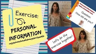 Exercise - Personal Information