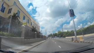 Driving in Jamaica  - Liguanea to Constant Spring Via Waterloo Rd