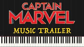 Luminous and Unstoppable - Captain Marvel Trailer Theme (Piano Tutorial Synthesia)