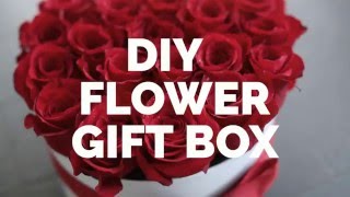 DIY Gift Box With Flowers - Roses