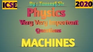 ICSE Class 10th Physics Most Important Questions 2020