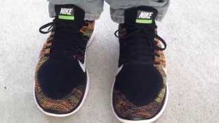 Nike Free 4.0 Flyknit "Multicolor" on feet