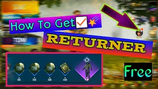 How to get returner option in pubg mobile, get rename card, outfit, gun skin, and coupen scrap, pubg