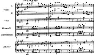 Vivaldi, Concerto per archi in La maggiore RV 158 - I: Allegro molto (score)