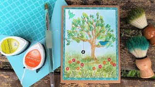 Using Specialty Brushes with Ink and Peg Stamps