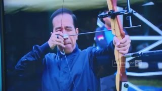 Presiden Jokowi Ikuti Lomba Memanah , Hasilnya Cukup Mengejutkan
