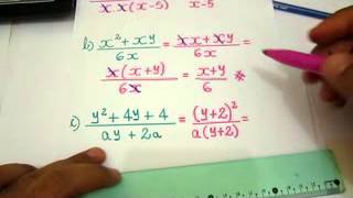 SIMPLIFICAÇÃO DE FRAÇÕES ALGÉBRICAS (2) - Prof. Edson (FB)