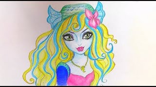 Как нарисовать МОНСТЕР ХАЙ Лагуну Блю. How to draw Monster High characters | Art School