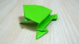 วิธีทำกบกระโดด origami ศิลปะการพับกระดาษ