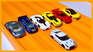 NISSAN GTR vs 6 HYPER CAR EXOTICS - Hot Wheels