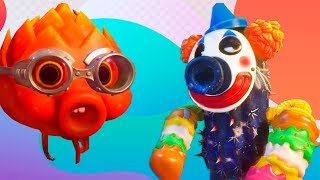 Clown Mask and Red Artichoke (Cactus) in Plants vs Zombies: Garden Warfare 2