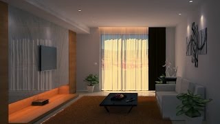 3D Timelapse Living room modeling - 3ds max\Zbrush\Photoshop