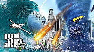 GTA 5: КОНЕЦ СВЕТА В ГТА 5 - СПАСАЕМ ДЕВУШКУ! МЕГА ТОРНАДО И МЕТЕОРИТ В ЛОС-САНТОСЕ! РЕАЛЬНАЯ ЖИЗНЬ