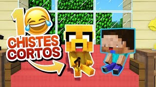 ¡10 CHISTES QUE TE MATARÁN DE LA RISA! ?? CHISTES CORTOS EN MINECRAFT #2