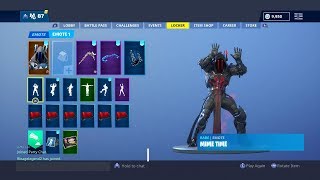 *NEW* “MIME TIME" EMOTE SHOWCASED with SKINS (“MIME EMOTE) + “ICE KING” SKIN | Fortnite SEASON 7