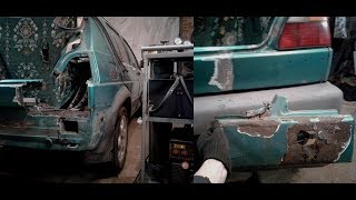 Ремонт задней панели VW Golf mk2.
