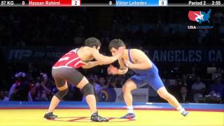 1ST PLACE: 57 KG Hassan Rahimi (Iran) vs. Viktor Lebedev (Russia)
