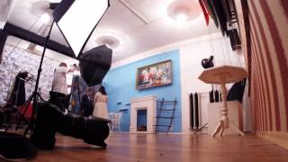 Backstage свадебной фотосессии в студии Антона и Даши