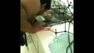 Drunk Kid Falling Over and Puking