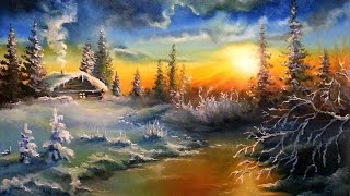 ? ХуДоЖнИкИ | Живопись маслом | Рисуем вместе зимний пейзаж | Александр Григорьев